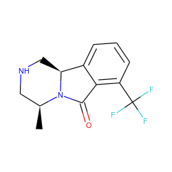 C[C@H]1CNC[C@H]2c3cccc(C(F)(F)F)c3C(=O)N12 ZINC000028604275