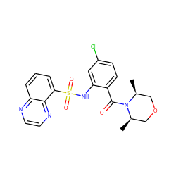 C[C@H]1COC[C@@H](C)N1C(=O)c1ccc(Cl)cc1NS(=O)(=O)c1cccc2nccnc12 ZINC000035064899