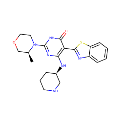 C[C@H]1COCCN1c1nc(N[C@@H]2CCCNC2)c(-c2nc3ccccc3s2)c(=O)[nH]1 ZINC001772652176