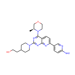 C[C@H]1COCCN1c1nc(N2CCC(CCO)CC2)nc2nc(-c3ccc(N)nc3)ccc12 ZINC000139754456