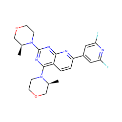 C[C@H]1COCCN1c1nc(N2CCOC[C@@H]2C)c2ccc(-c3cc(F)nc(F)c3)nc2n1 ZINC000139559943