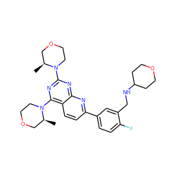 C[C@H]1COCCN1c1nc(N2CCOC[C@@H]2C)c2ccc(-c3ccc(F)c(CNC4CCOCC4)c3)nc2n1 ZINC000139501213