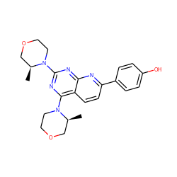 C[C@H]1COCCN1c1nc(N2CCOC[C@@H]2C)c2ccc(-c3ccc(O)cc3)nc2n1 ZINC000139588299