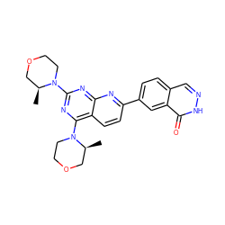 C[C@H]1COCCN1c1nc(N2CCOC[C@@H]2C)c2ccc(-c3ccc4cn[nH]c(=O)c4c3)nc2n1 ZINC000145021998