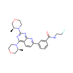 C[C@H]1COCCN1c1nc(N2CCOC[C@@H]2C)c2ccc(-c3cccc(C(=O)NCCF)c3)nc2n1 ZINC000169044237