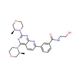 C[C@H]1COCCN1c1nc(N2CCOC[C@@H]2C)c2ccc(-c3cccc(C(=O)NCCO)c3)nc2n1 ZINC000095591467