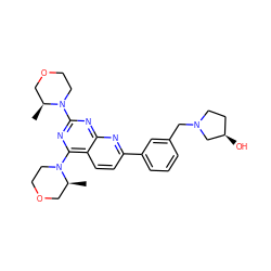 C[C@H]1COCCN1c1nc(N2CCOC[C@@H]2C)c2ccc(-c3cccc(CN4CC[C@@H](O)C4)c3)nc2n1 ZINC000139403137