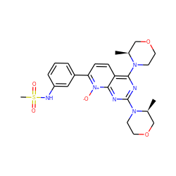 C[C@H]1COCCN1c1nc(N2CCOC[C@@H]2C)c2ccc(-c3cccc(NS(C)(=O)=O)c3)[n+]([O-])c2n1 ZINC000113726340