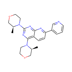 C[C@H]1COCCN1c1nc(N2CCOC[C@@H]2C)c2ccc(-c3cccnc3)nc2n1 ZINC000139661057