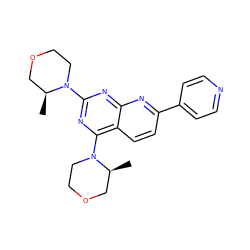 C[C@H]1COCCN1c1nc(N2CCOC[C@@H]2C)c2ccc(-c3ccncc3)nc2n1 ZINC000139391504