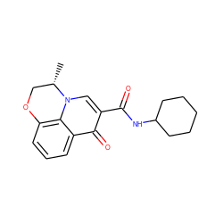 C[C@H]1COc2cccc3c(=O)c(C(=O)NC4CCCCC4)cn1c23 ZINC000095554302