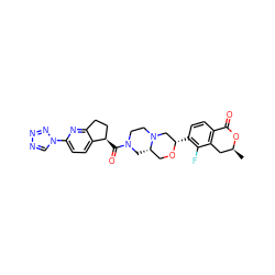 C[C@H]1Cc2c(ccc([C@H]3CN4CCN(C(=O)[C@@H]5CCc6nc(-n7cnnn7)ccc65)C[C@H]4CO3)c2F)C(=O)O1 ZINC000473179560