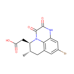 C[C@H]1Cc2cc(Br)cc3[nH]c(=O)c(=O)n(c23)[C@@H]1CC(=O)O ZINC000029323703