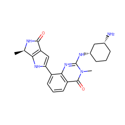 C[C@H]1NC(=O)c2cc(-c3cccc4c(=O)n(C)c(N[C@H]5CCC[C@@H](N)C5)nc34)[nH]c21 ZINC000222361815