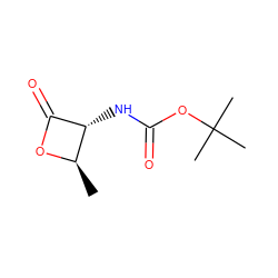 C[C@H]1OC(=O)[C@@H]1NC(=O)OC(C)(C)C ZINC000084669250