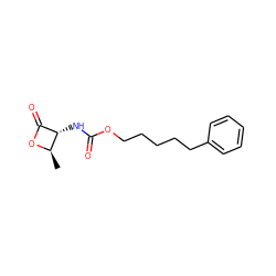 C[C@H]1OC(=O)[C@@H]1NC(=O)OCCCCCc1ccccc1 ZINC000096283420