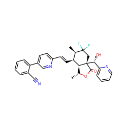 C[C@H]1OC(=O)[C@]2([C@H](O)c3ccccn3)CC(F)(F)[C@H](C)[C@H](/C=C/c3ccc(-c4ccccc4C#N)cn3)[C@H]12 ZINC001772617346