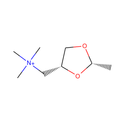 C[C@H]1OC[C@@H](C[N+](C)(C)C)O1 ZINC000001718554