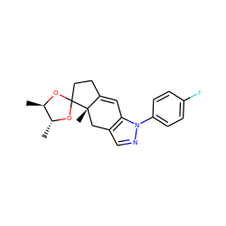 C[C@H]1OC2(CCC3=Cc4c(cnn4-c4ccc(F)cc4)C[C@@]32C)O[C@@H]1C ZINC000028523174