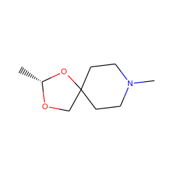 C[C@H]1OCC2(CCN(C)CC2)O1 ZINC000000004867