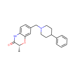 C[C@H]1Oc2cc(CN3CCC(c4ccccc4)CC3)ccc2NC1=O ZINC000096274123