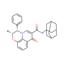 C[C@H]1Oc2cccc3c(=O)c(C(=O)NC45CC6CC(CC(C6)C4)C5)cn(c23)[C@H]1c1ccccc1 ZINC000095554030