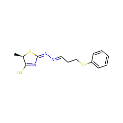 C[C@H]1S/C(=N/N=C/CCSc2ccccc2)N=C1S ZINC000064447419