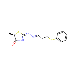 C[C@H]1S/C(=N/N=C/CCSc2ccccc2)NC1=O ZINC000064447956