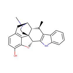 C[C@H]1c2c([nH]c3ccccc23)[C@@H]2Oc3c(O)ccc4c3[C@@]23CCN(C)[C@@H](C4)[C@H]13 ZINC000150146036