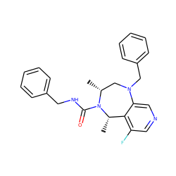 C[C@H]1c2c(F)cncc2N(Cc2ccccc2)C[C@@H](C)N1C(=O)NCc1ccccc1 ZINC001772578806