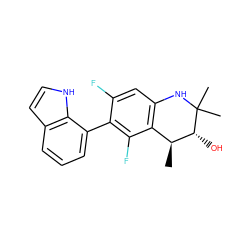 C[C@H]1c2c(cc(F)c(-c3cccc4cc[nH]c34)c2F)NC(C)(C)[C@@H]1O ZINC000066097481