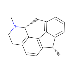 C[C@H]1c2cccc3c2-c2c1ccc1c2[C@@H](C3)N(C)CC1 ZINC000013806928