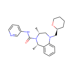 C[C@H]1c2ccccc2N(C[C@@H]2CCCCO2)C[C@@H](C)N1C(=O)Nc1cccnc1 ZINC001772621087