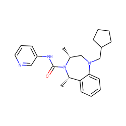 C[C@H]1c2ccccc2N(CC2CCCC2)C[C@@H](C)N1C(=O)Nc1cccnc1 ZINC001772616466