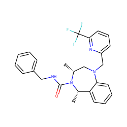 C[C@H]1c2ccccc2N(Cc2cccc(C(F)(F)F)n2)C[C@@H](C)N1C(=O)NCc1ccccc1 ZINC001772638118