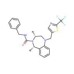 C[C@H]1c2ccccc2N(Cc2cnc(C(F)(F)F)s2)C[C@@H](C)N1C(=O)NCc1ccccc1 ZINC001772576226