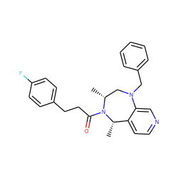 C[C@H]1c2ccncc2N(Cc2ccccc2)C[C@@H](C)N1C(=O)CCc1ccc(F)cc1 ZINC001772650210