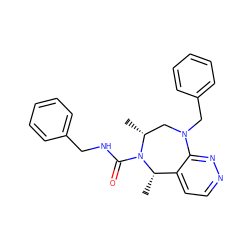 C[C@H]1c2ccnnc2N(Cc2ccccc2)C[C@@H](C)N1C(=O)NCc1ccccc1 ZINC001772580156