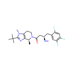 C[C@H]1c2nc(C(C)(C)C)n(C)c2CCN1C(=O)C[C@H](N)Cc1cc(F)c(F)cc1F ZINC000028956809