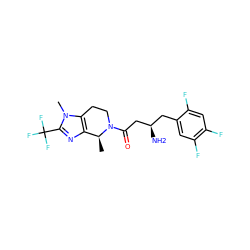 C[C@H]1c2nc(C(F)(F)F)n(C)c2CCN1C(=O)C[C@H](N)Cc1cc(F)c(F)cc1F ZINC000011687238