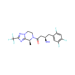 C[C@H]1c2nc(C(F)(F)F)nn2CCN1C(=O)C[C@H](N)Cc1cc(F)c(F)cc1F ZINC000028958854