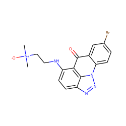 C[N+](C)([O-])CCNc1ccc2nnn3c4ccc(Br)cc4c(=O)c1c23 ZINC000101321773