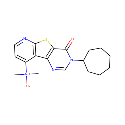 C[N+](C)([O-])c1ccnc2sc3c(=O)n(C4CCCCCC4)cnc3c12 ZINC000040867245