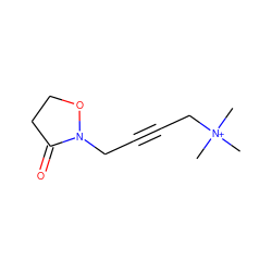 C[N+](C)(C)CC#CCN1OCCC1=O ZINC000025984597