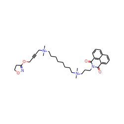 C[N+](C)(CC#CCOC1=NOCC1)CCCCCCCC[N+](C)(C)CCCN1C(=O)c2cccc3cccc(c23)C1=O ZINC000103266405