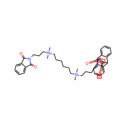 C[N+](C)(CCCCCC[N+](C)(C)CCCN1C(=O)CC2c3ccccc3C(C1=O)c1ccccc12)CCCN1C(=O)c2ccccc2C1=O ZINC000029207997