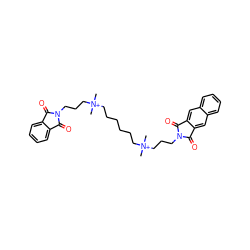 C[N+](C)(CCCCCC[N+](C)(C)CCCN1C(=O)c2cc3ccccc3cc2C1=O)CCCN1C(=O)c2ccccc2C1=O ZINC000025986918