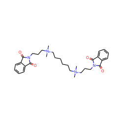 C[N+](C)(CCCCCC[N+](C)(C)CCCN1C(=O)c2ccccc2C1=O)CCCN1C(=O)c2ccccc2C1=O ZINC000003995626