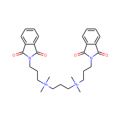 C[N+](C)(CCCN1C(=O)c2ccccc2C1=O)CCC[N+](C)(C)CCCN1C(=O)c2ccccc2C1=O ZINC000013795093