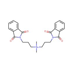 C[N+](C)(CCCN1C(=O)c2ccccc2C1=O)CCCN1C(=O)c2ccccc2C1=O ZINC000013795104